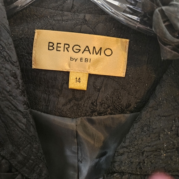 BERGAMO Women Black Elegant Jacket Size Large - Picture 12 of 13
